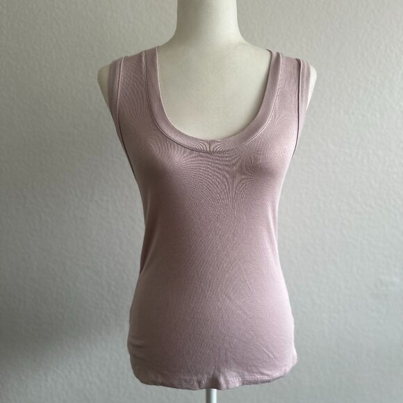 🌸 **A New Day Mauve Pink Ribbed Tank Top - Medium ** 🌸 - Picture 2 of 6